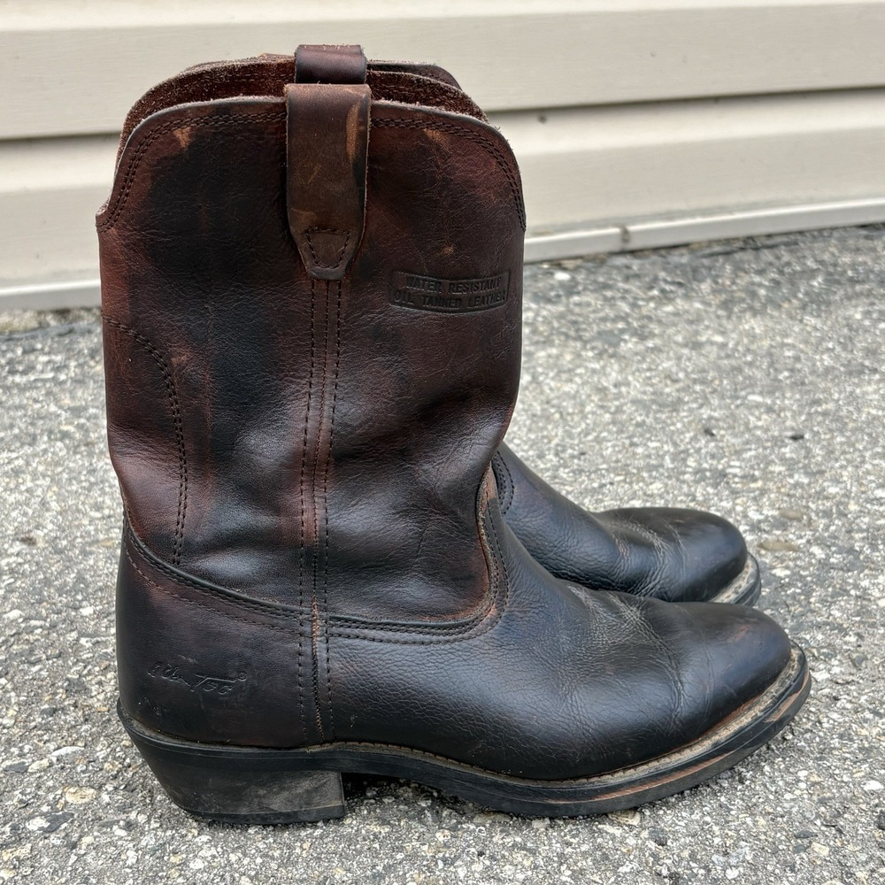 AdTec 11" Ranch Wellington Western Boots Men's US 9.5 Wide Leather Redteak 1552